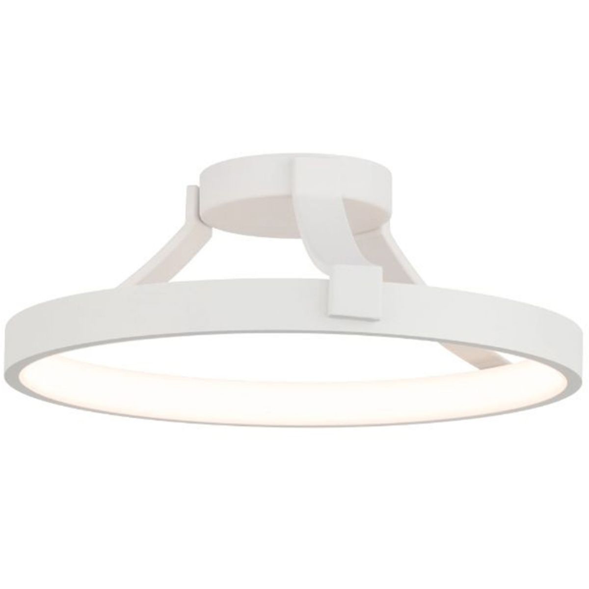 Chaucer 16 in. LED Flush Mount Light White Finish