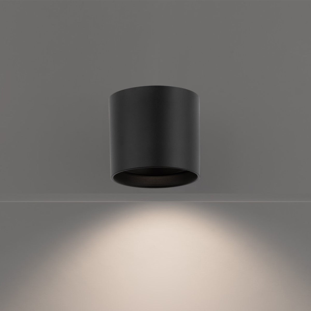 Squat 5 In. LED Outdoor Flush Mount 3000K Black finish