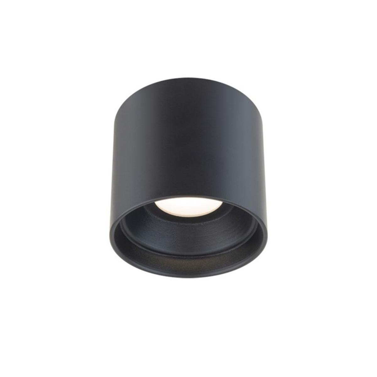 Squat 5 In. LED Outdoor Flush Mount 3500K Black finish