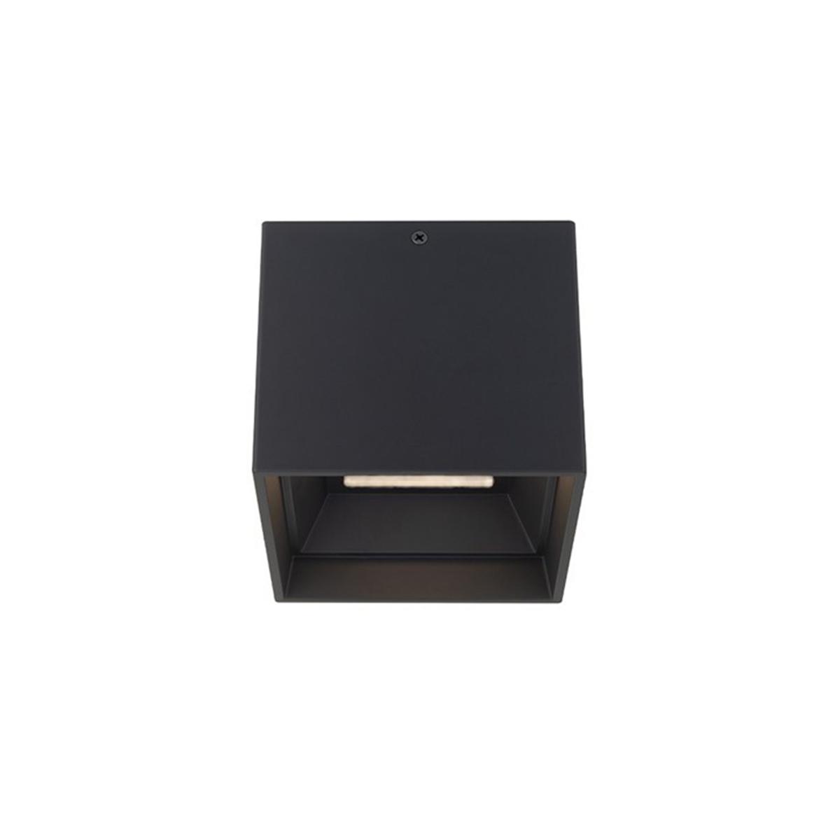 Kube 5 In. LED Outdoor Flush Mount Black finish