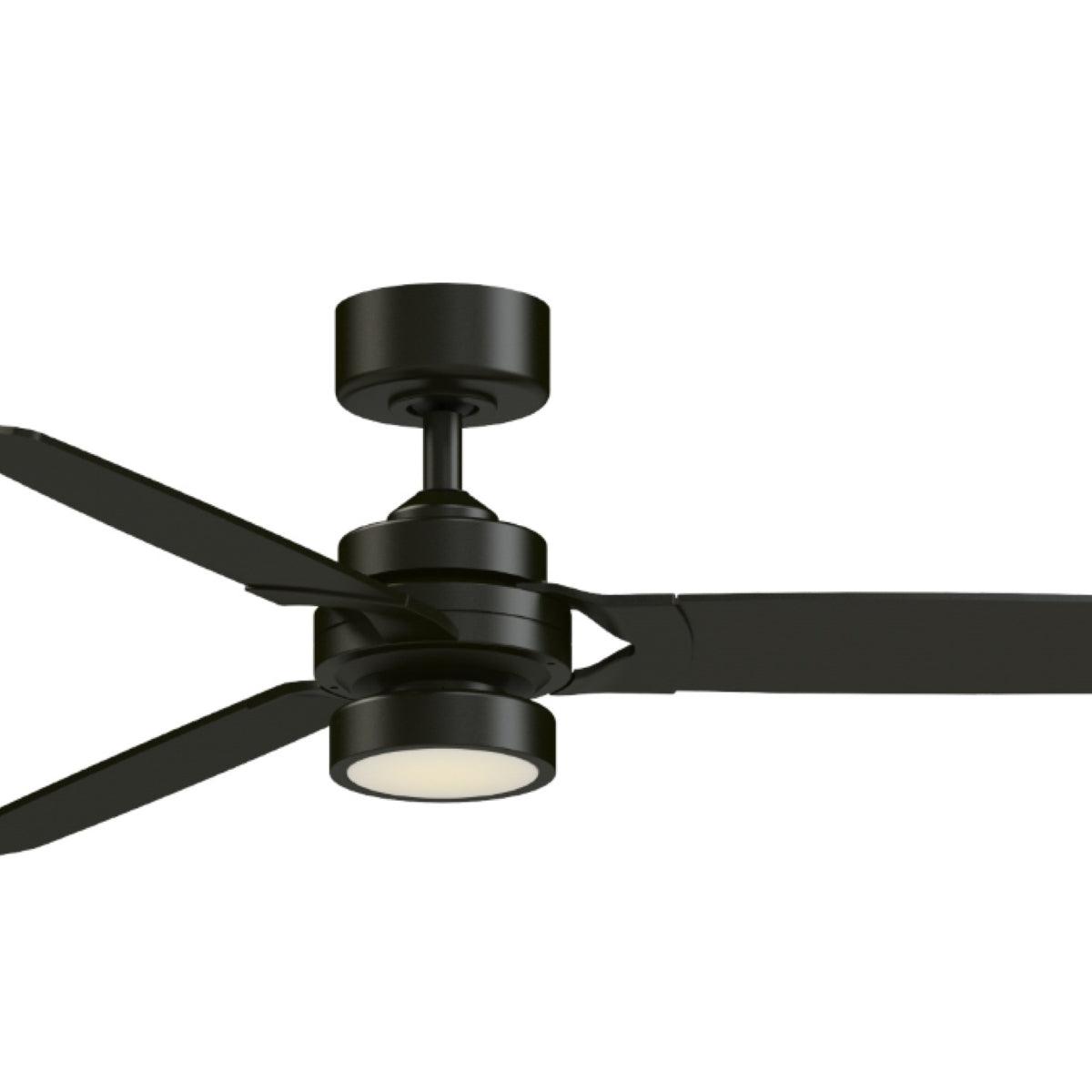 Amped 52 Inch LED Ceiling Fan with Remote, Black - Bees Lighting