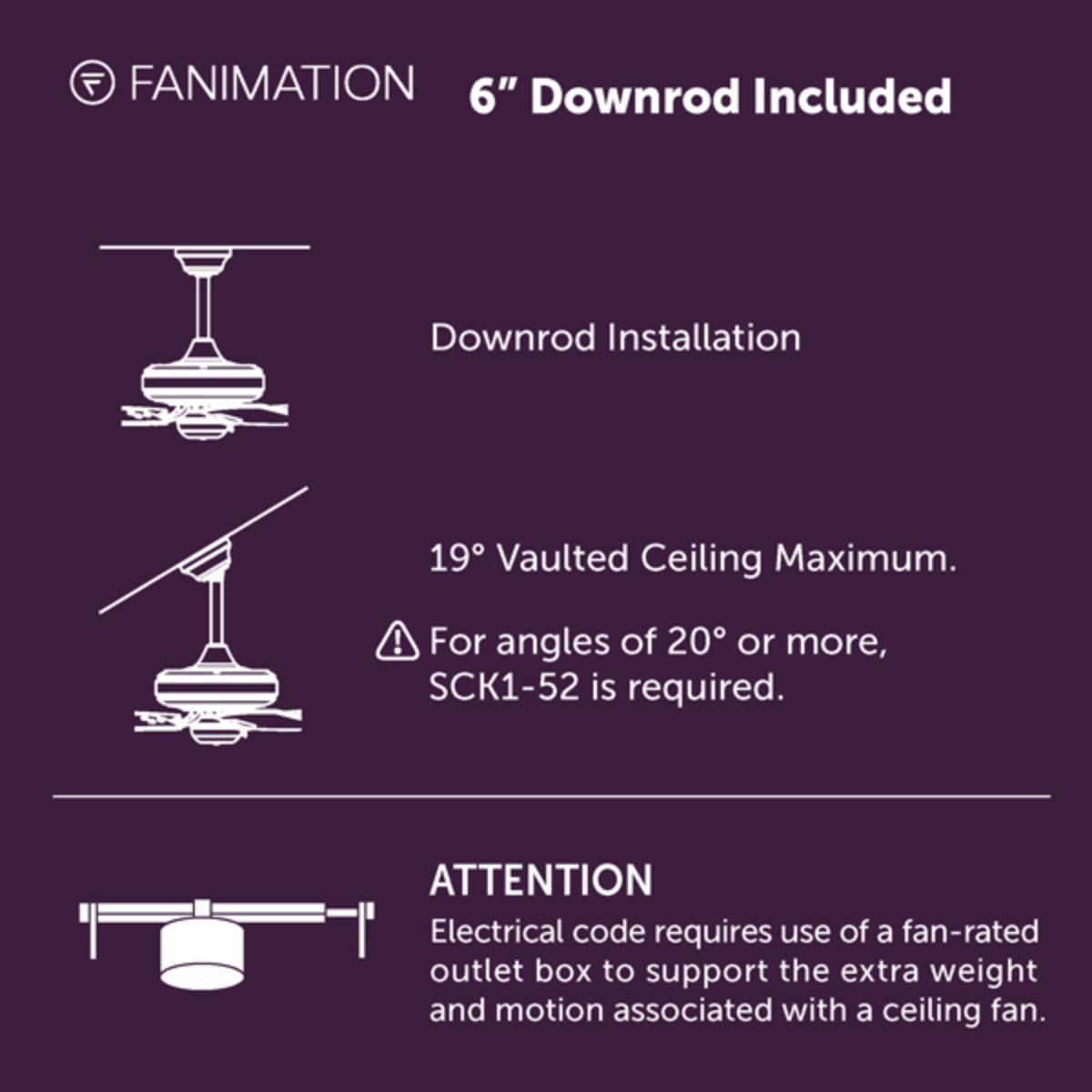 Brawn 64 Inch Black Outdoor Smart Ceiling Fan with LED CCT Select Light Kit and Remote - Bees Lighting