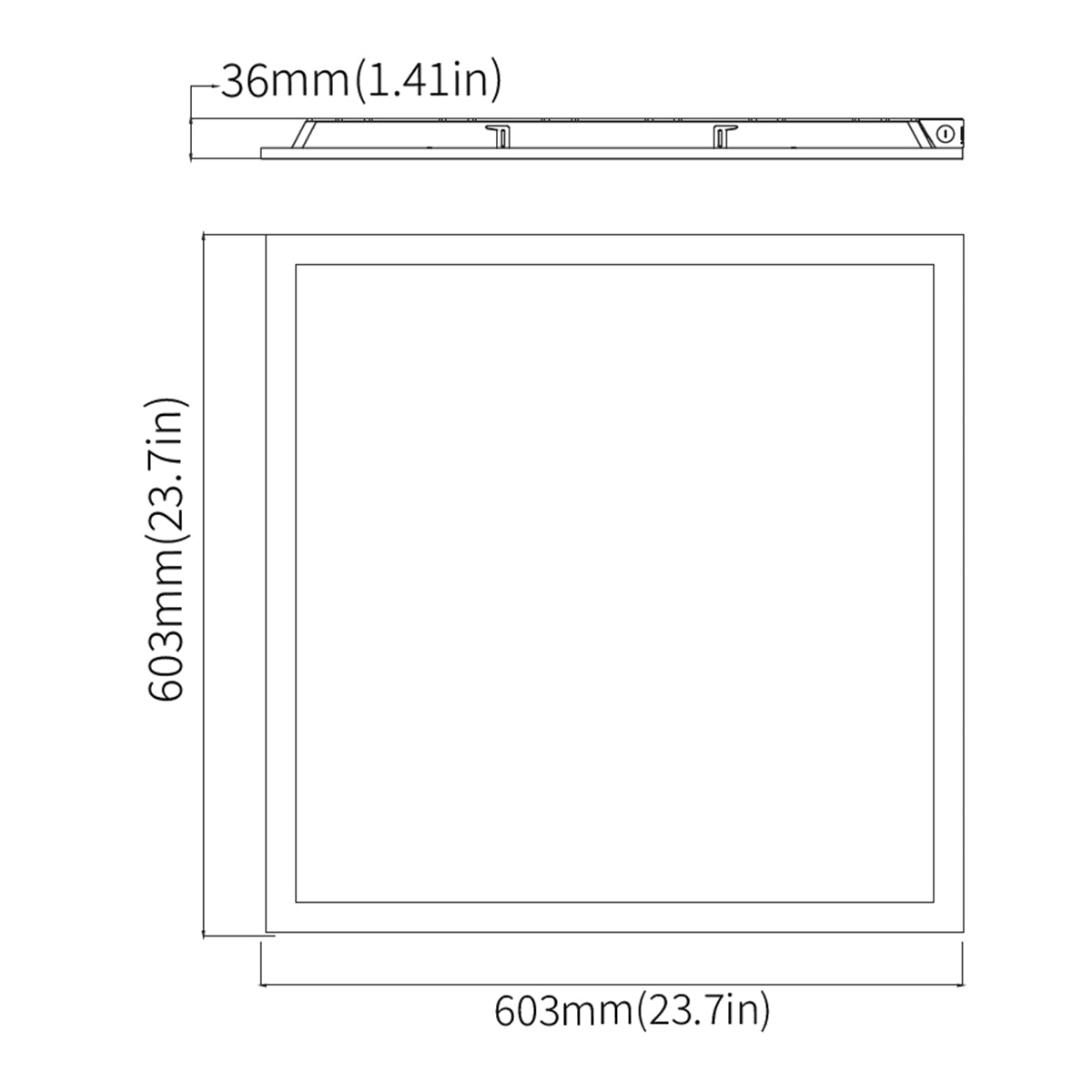 2x2 LED Flat Panel Light, 40 Watts, 35K/40K/50K, 4700 Lumens, 120/277V