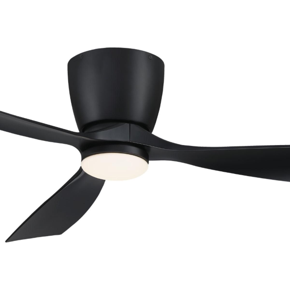 Klinch 44 Inch Black Damp Rated LED Flush Mount Ceiling Fan with Remote - Bees Lighting