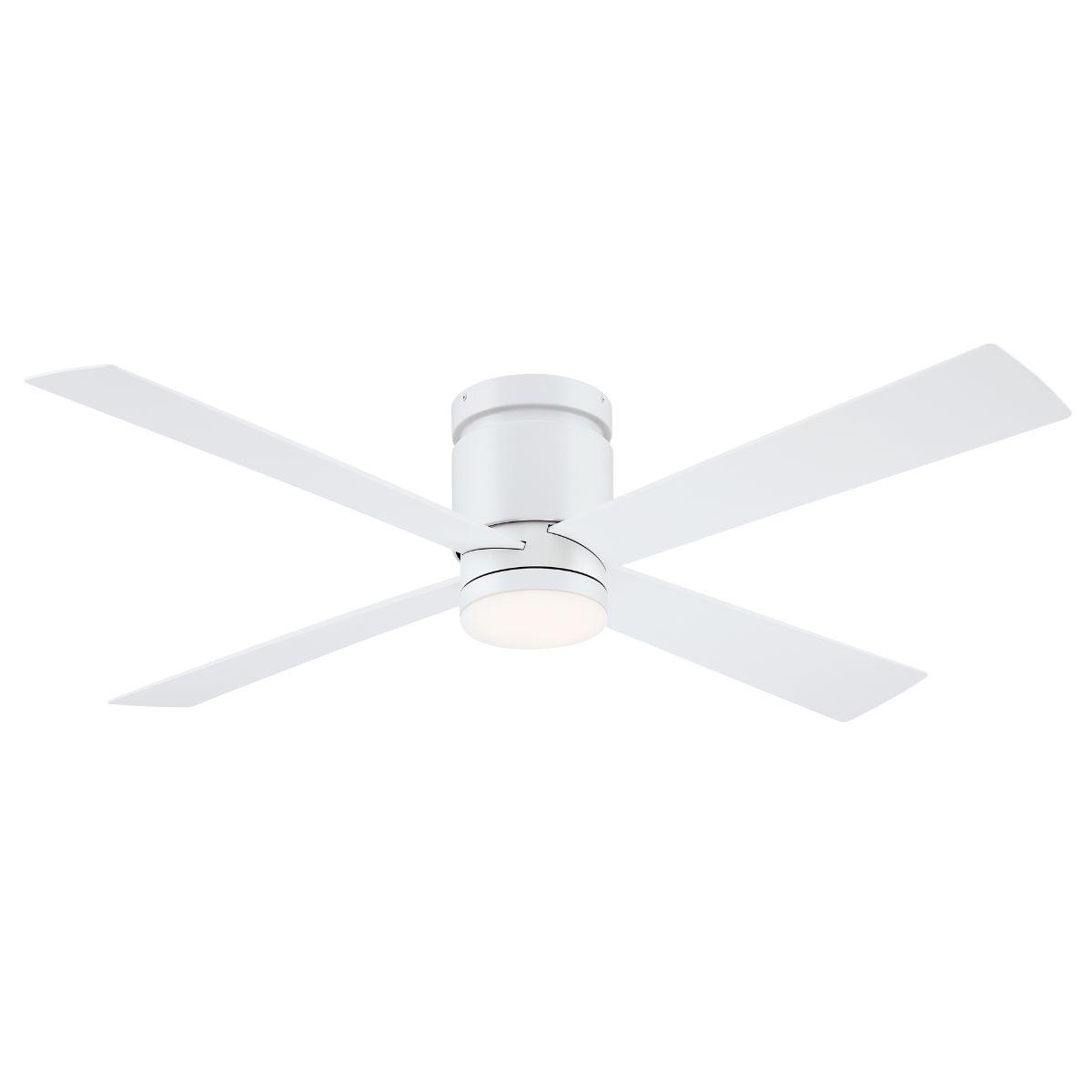 Fanimation - Kwartet 52 In. Indoor/Outdoor Matte White Ceiling Fan With ...