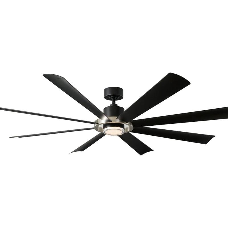 Aura 72 Inch Black Windmill Outdoor 3000K LED Smart Ceiling Fan - Bees Lighting