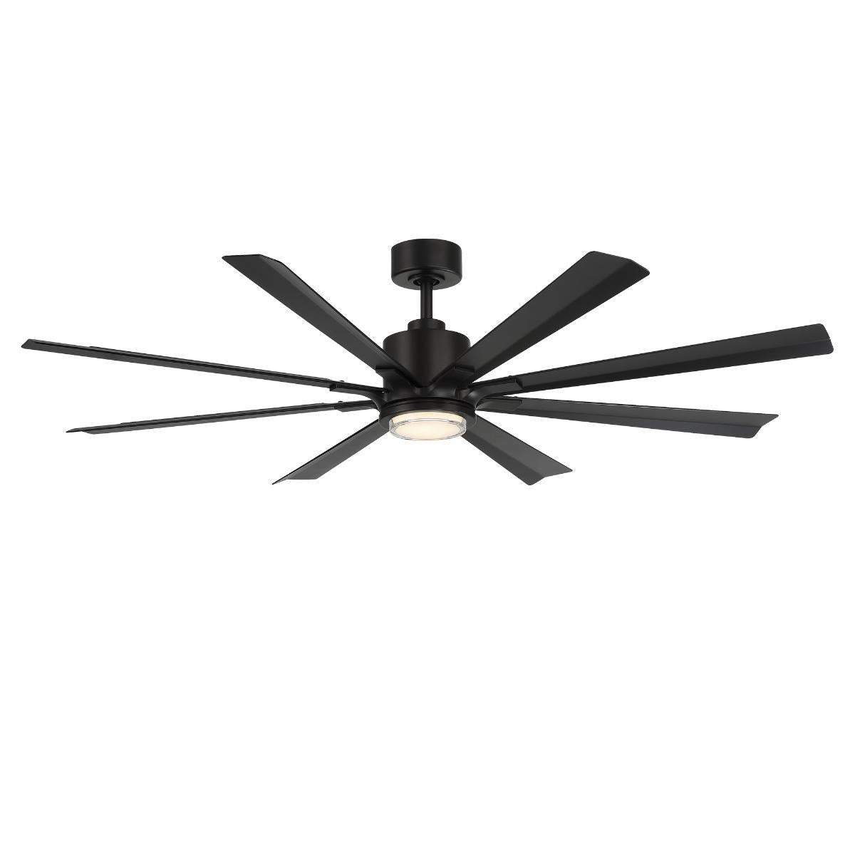 Size Matters 65 Inch Matte Black Smart Windmill Ceiling Fan with CCT LED Light