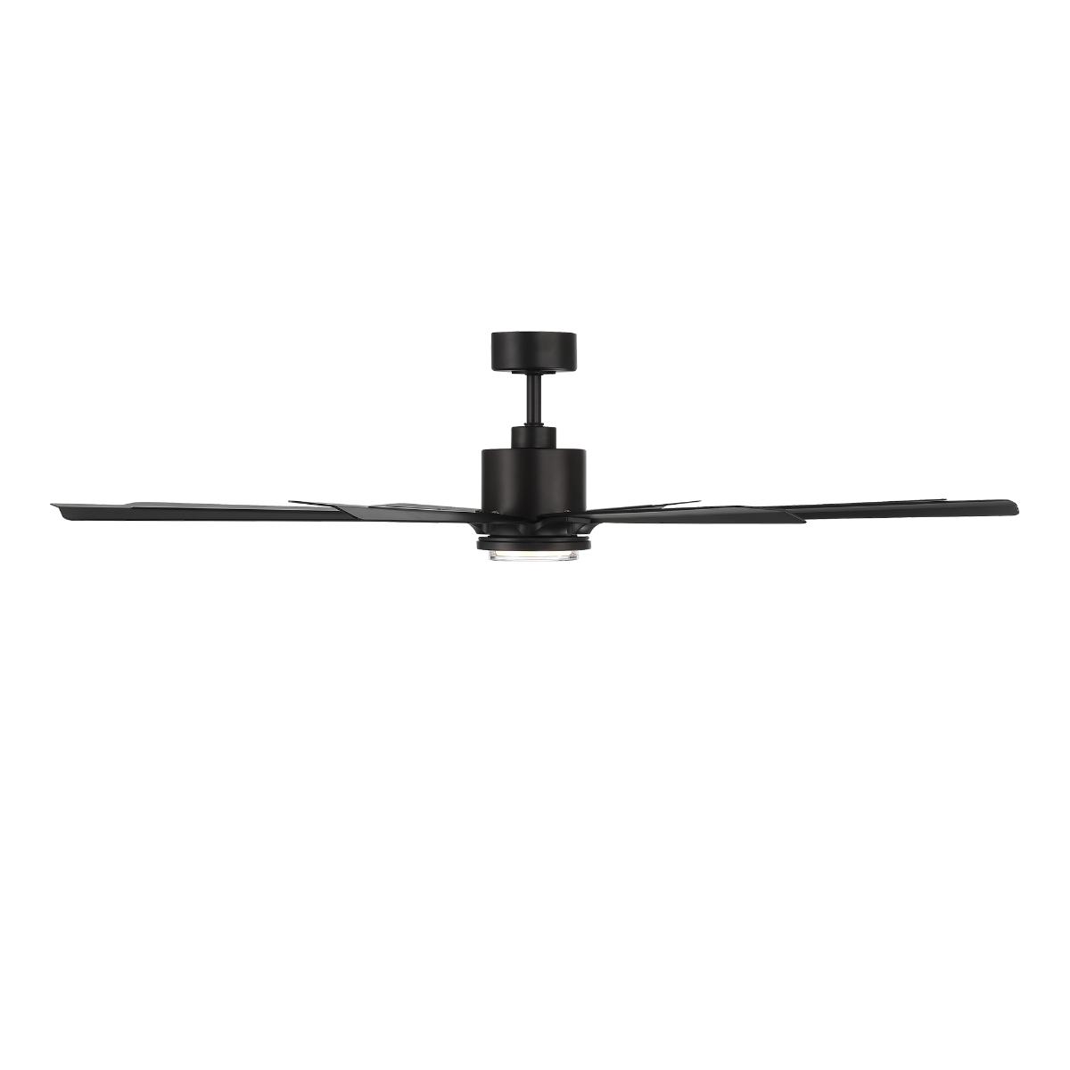 Size Matters 65 Inch Matte Black Smart Windmill Ceiling Fan with CCT LED Light