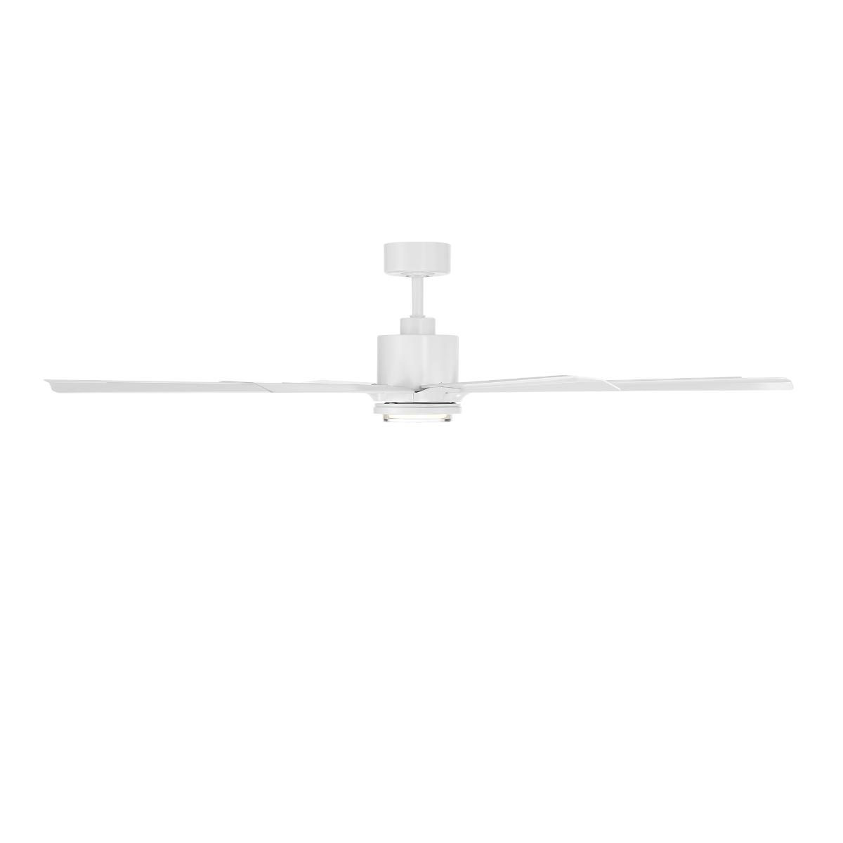 Size Matters 65 Inch Matte White Smart Windmill Ceiling Fan with CCT LED Light