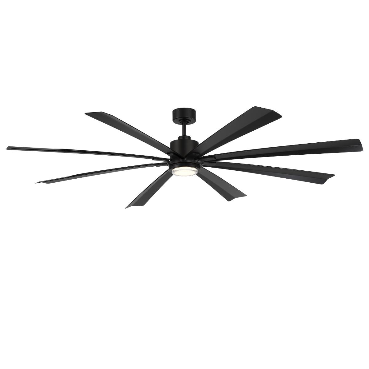 Size Matters 84 Inch Matte Black Smart Windmill Ceiling Fan with CCT LED Light