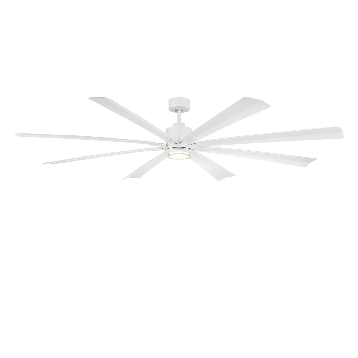 Size Matters 84 Inch Matte White Smart Windmill Ceiling Fan with CCT LED Light