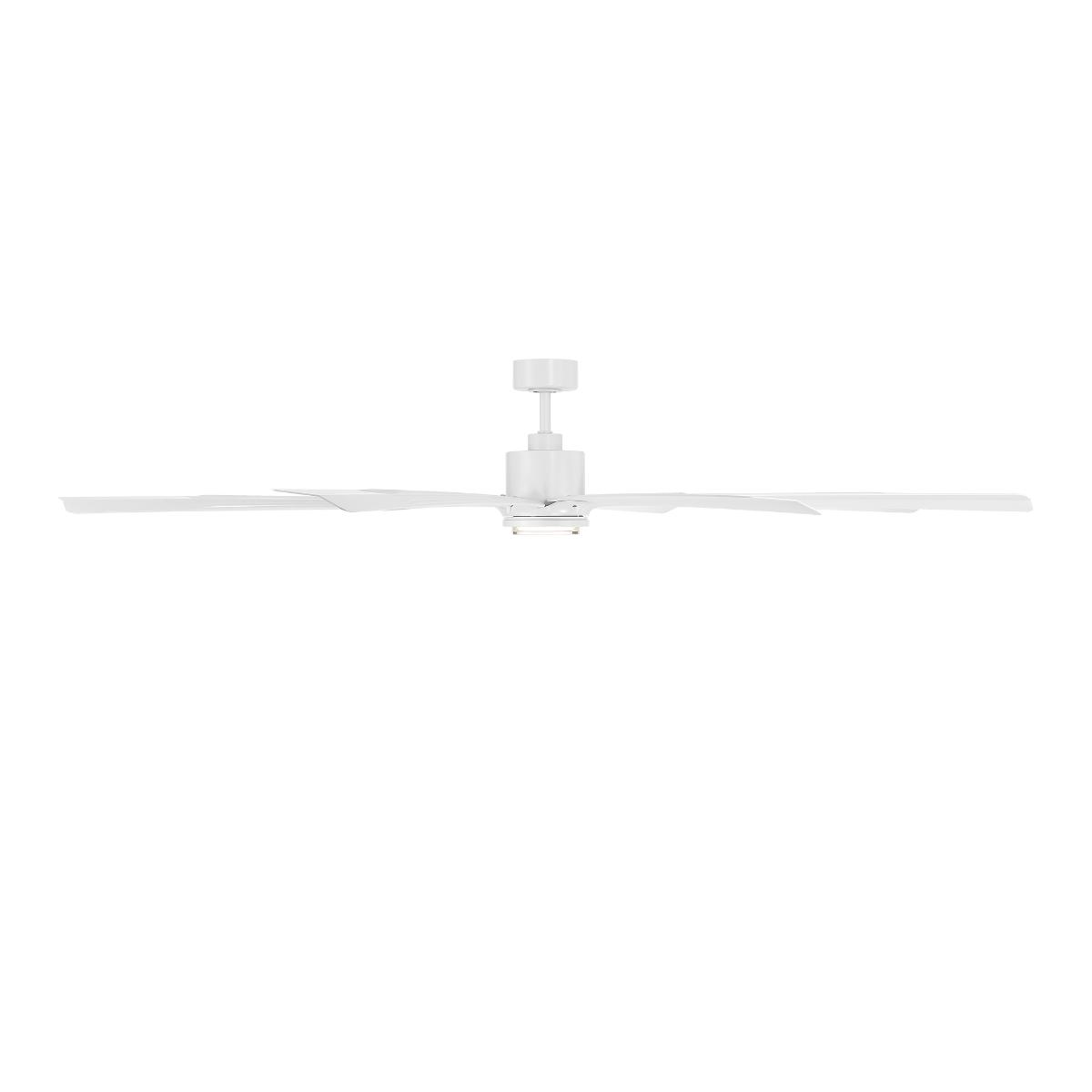 Size Matters 84 Inch Matte White Smart Windmill Ceiling Fan with CCT LED Light