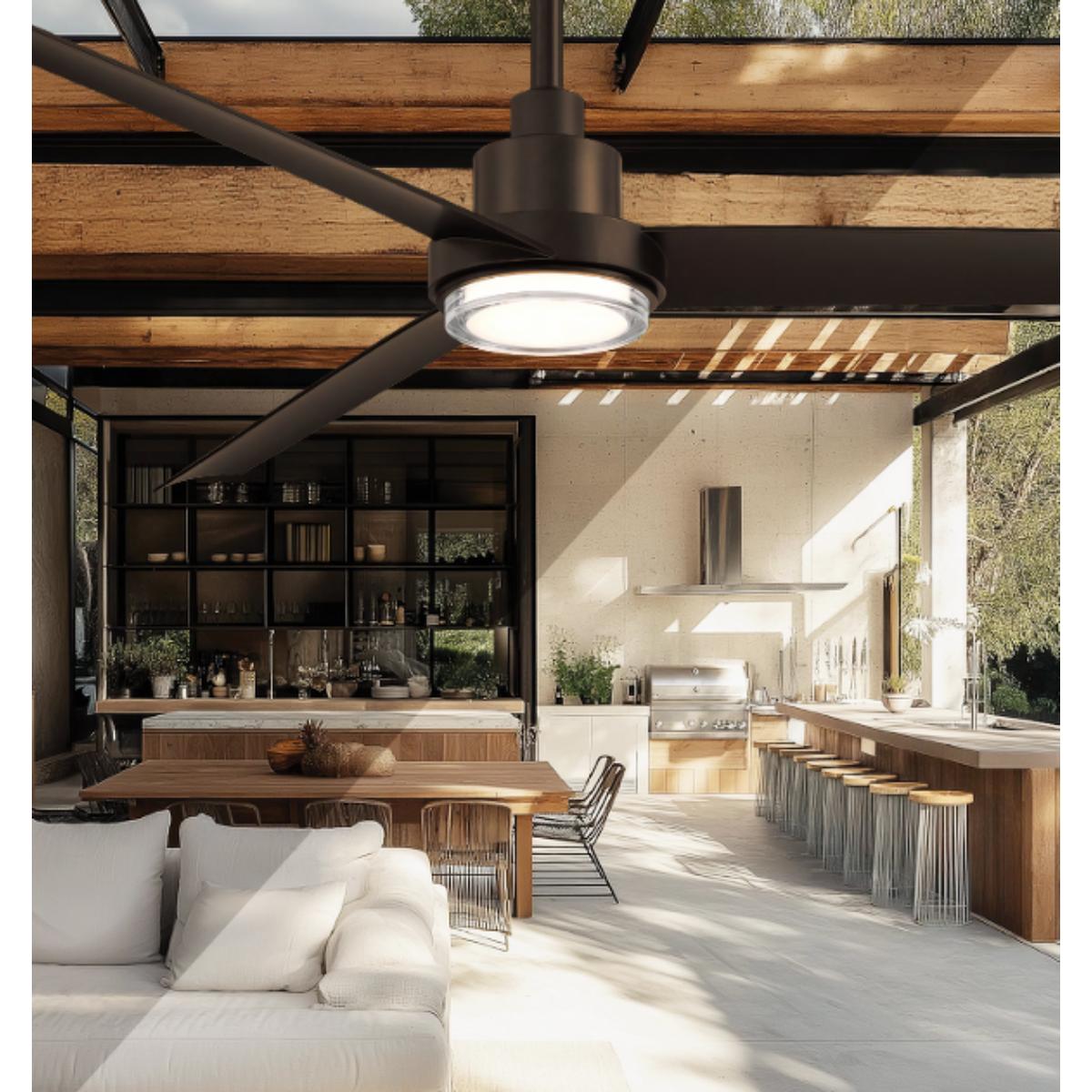 Bolo 56 Inch Bronze Outdoor CCT LED Smart Ceiling Fan