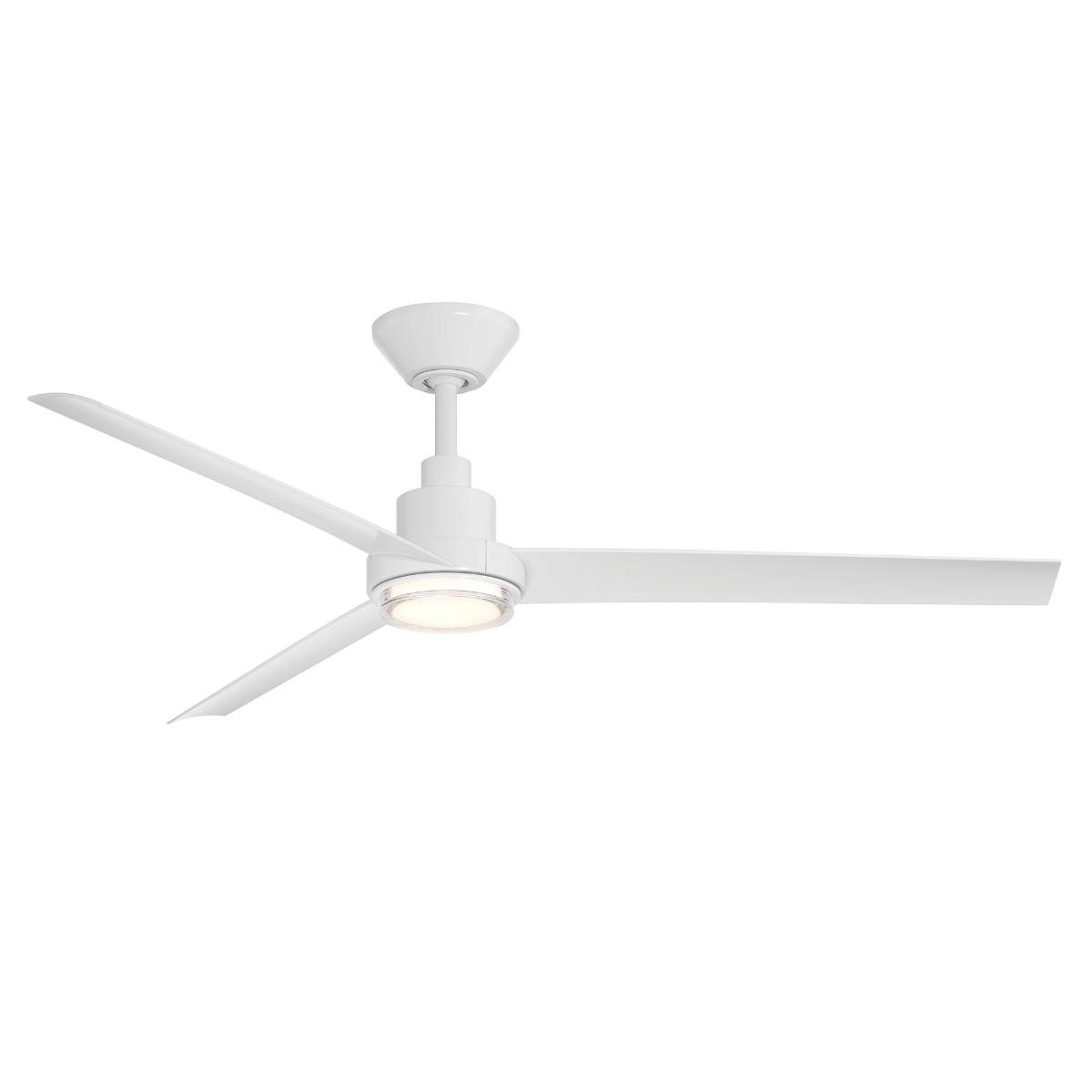 Bolo 56 Inch Matte White Outdoor CCT LED Smart Ceiling Fan