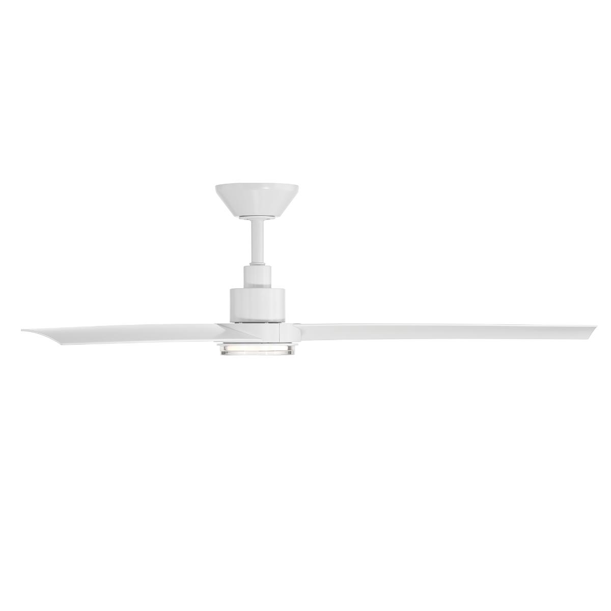 Bolo 56 Inch Matte White Outdoor CCT LED Smart Ceiling Fan