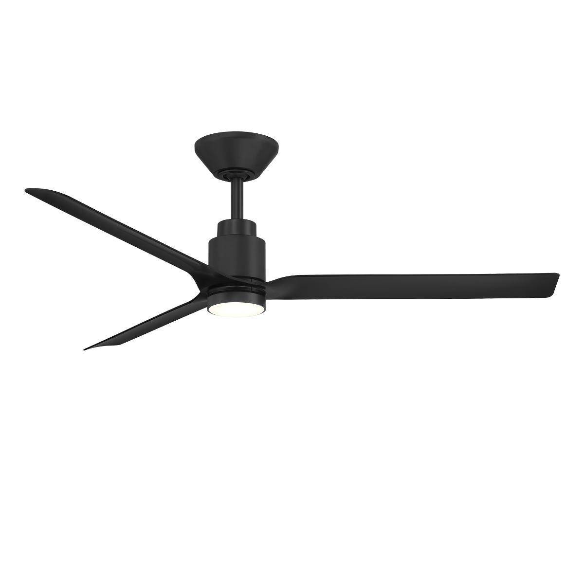 Smooth 52 Inch CCT LED Smart Ceiling Fan, Matte Black Finish