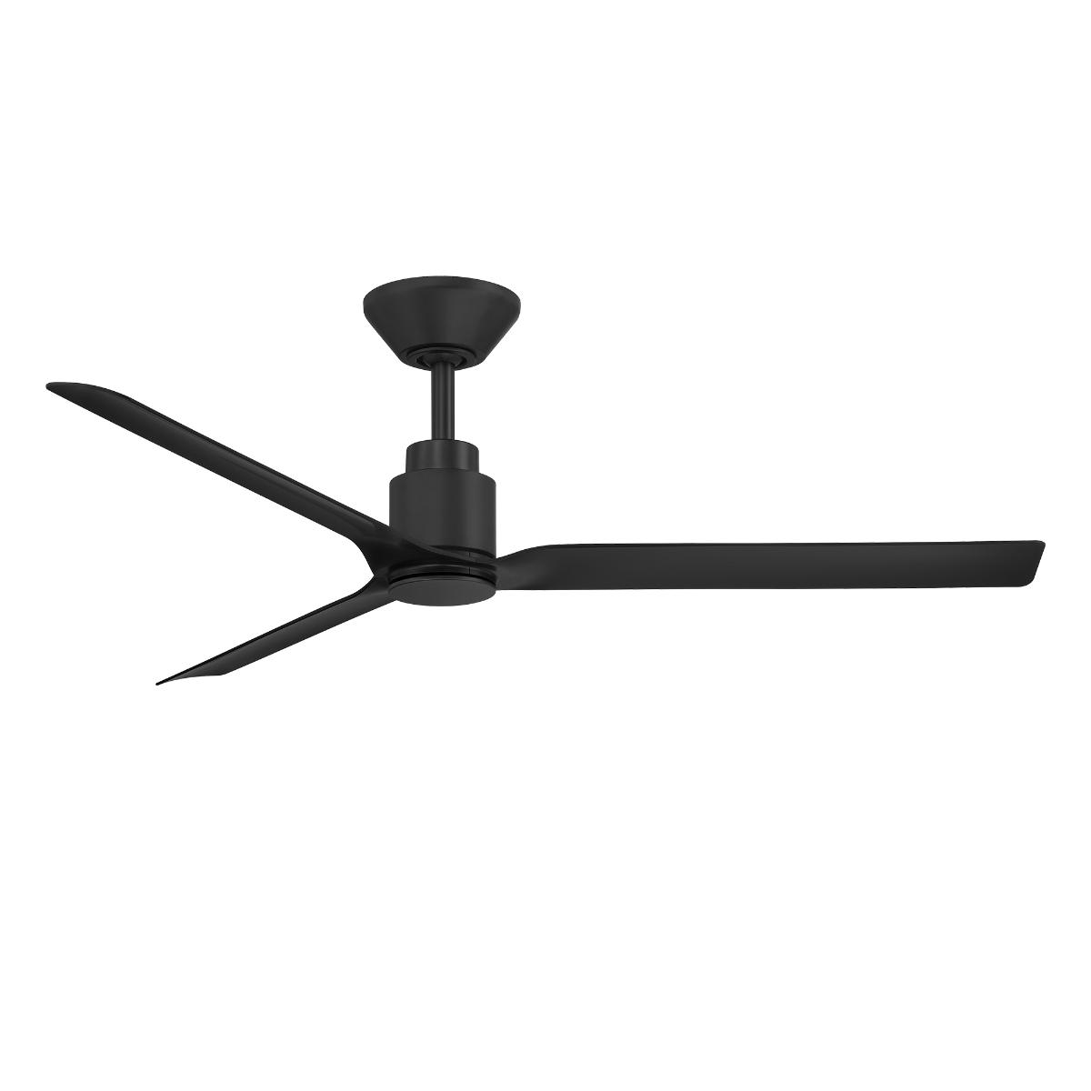 Smooth 52 Inch CCT LED Smart Ceiling Fan, Matte Black Finish