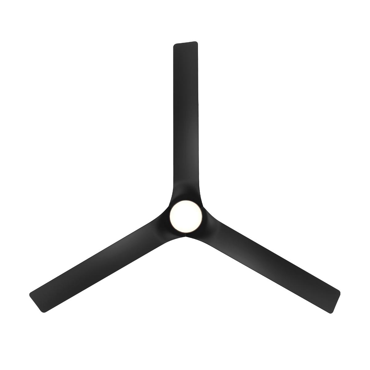 Smooth 52 Inch CCT LED Smart Ceiling Fan, Matte Black Finish