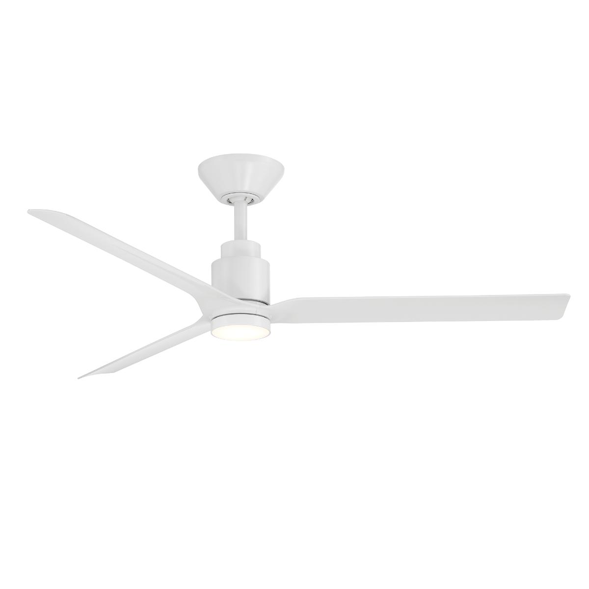 Smooth 52 Inch CCT LED Smart Ceiling Fan, Matte White Finish