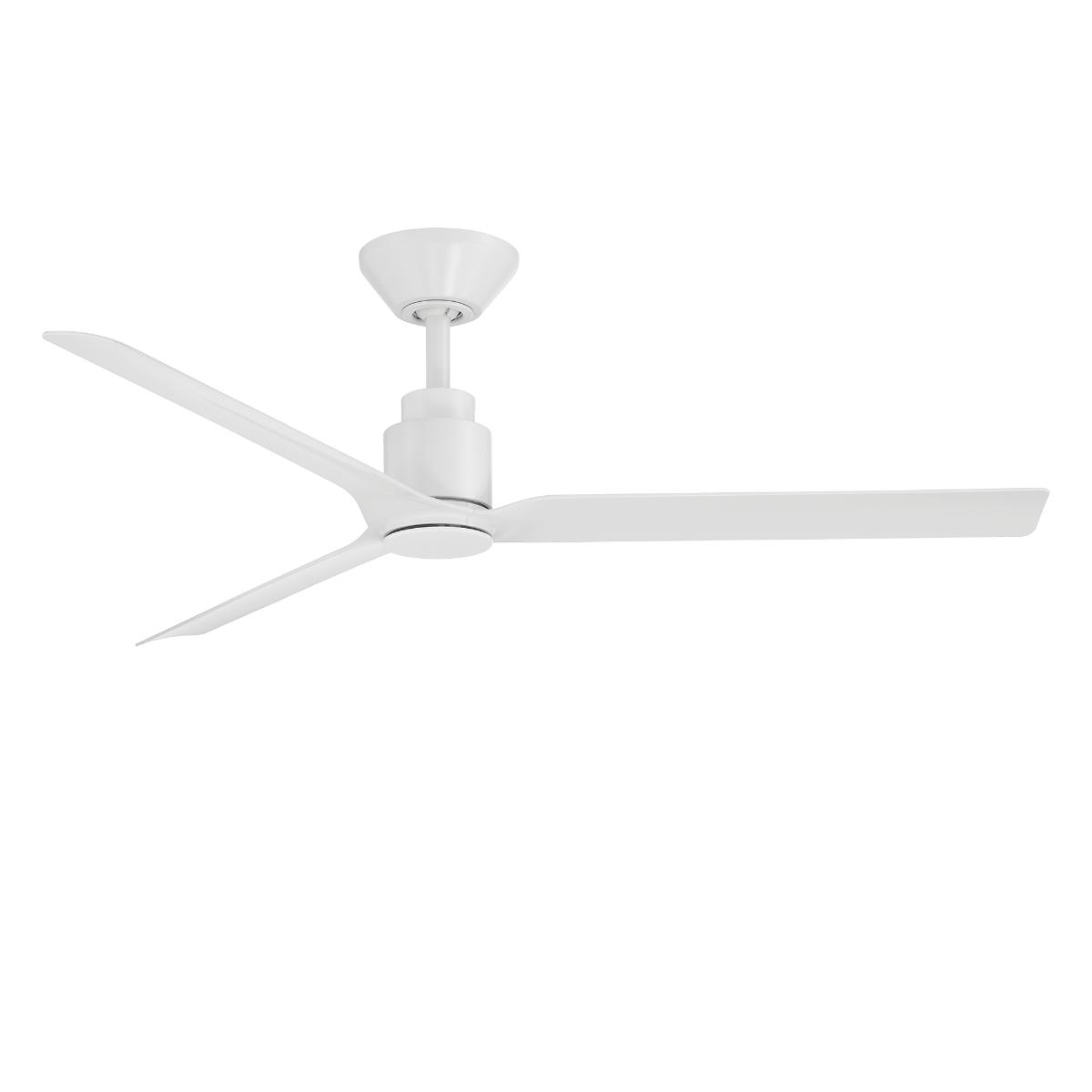 Smooth 52 Inch CCT LED Smart Ceiling Fan, Matte White Finish