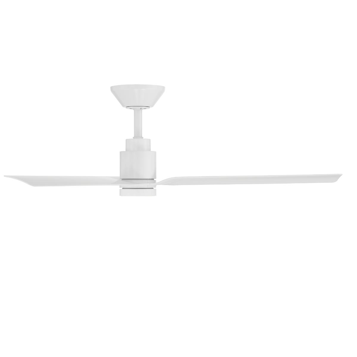 Smooth 52 Inch CCT LED Smart Ceiling Fan, Matte White Finish