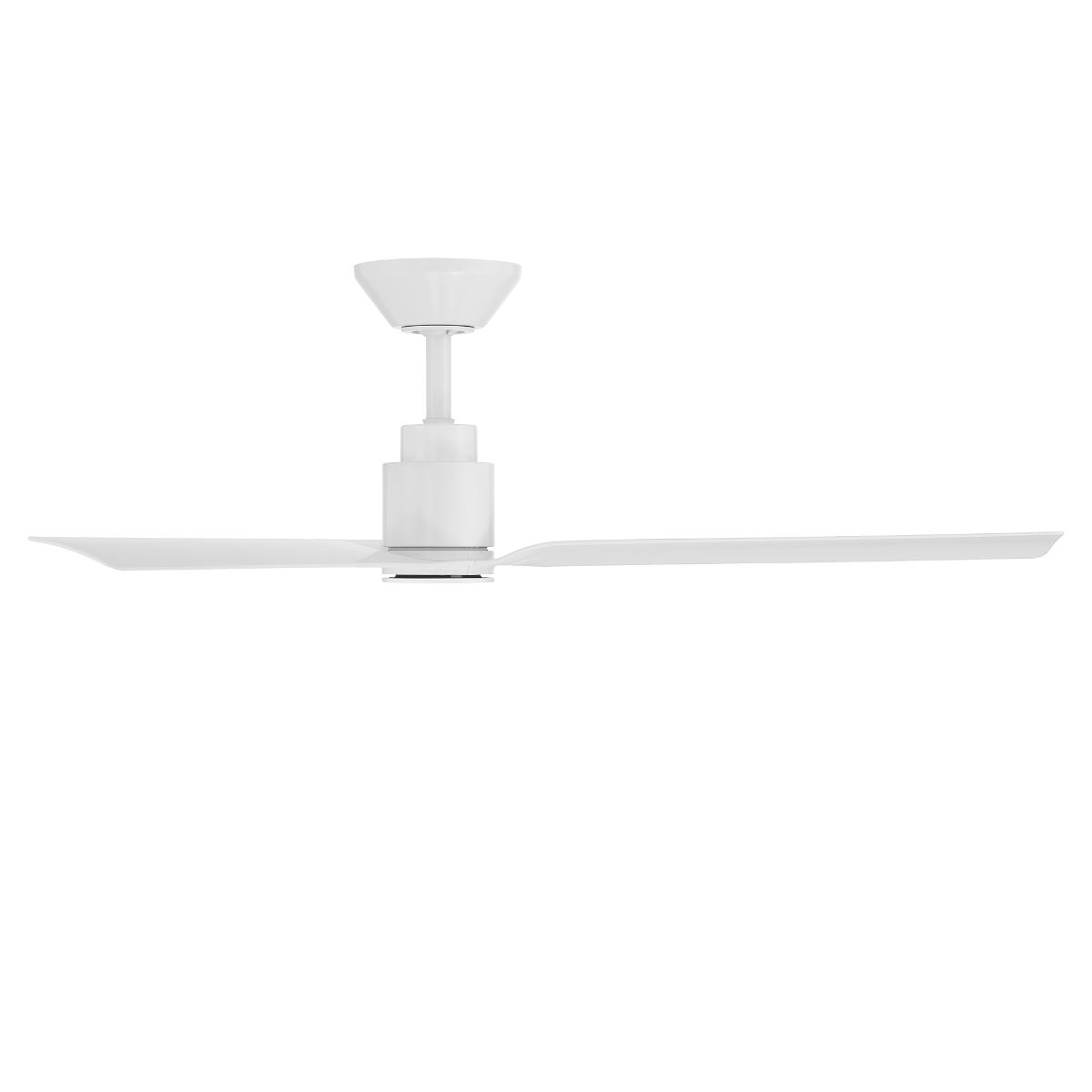 Smooth 52 Inch CCT LED Smart Ceiling Fan, Matte White Finish