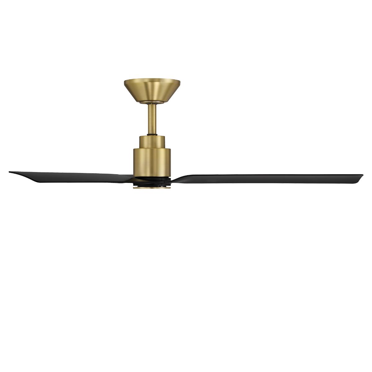 Smooth 52 Inch CCT LED Smart Ceiling Fan, Soft Brass with Matte Black Blades