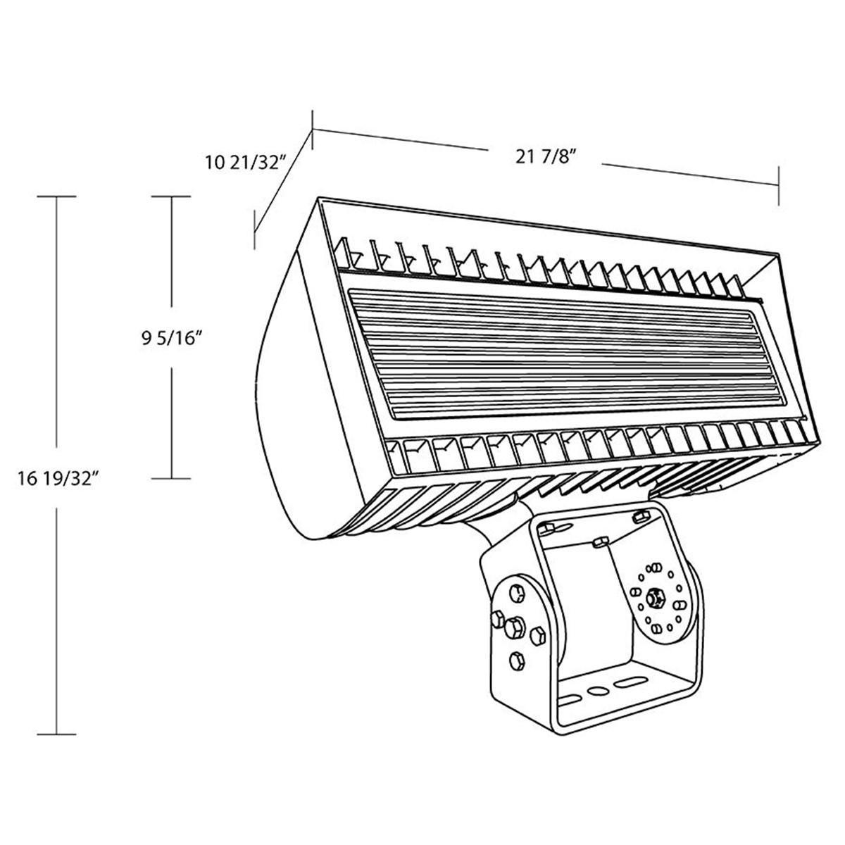 LED Flood Light, 445/534W, 71580 Lumens, 4000K/5000K, 480V, Trunnion Mount - Bees Lighting