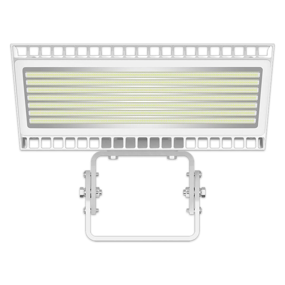 LED Flood Light, 213/346W, 45135 Lumens, 4000K/5000K, 120-277V, Trunnion Mount, White - Bees Lighting