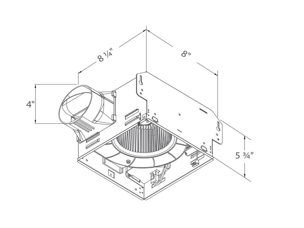 Delta BreezGreenBuilder 100 CFM Bathroom Exhaust Fan - Bees Lighting