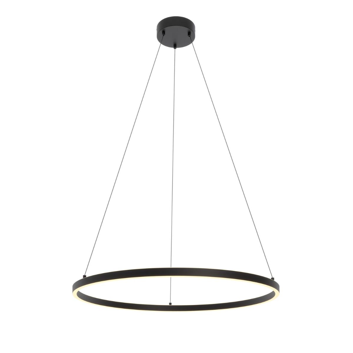 Glo 36 In. LED Pendant Light Black Finish - Bees Lighting