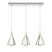 Gianna 3 Lights 36 In. LED Pendant Light Satin Nickel Finish - Bees Lighting