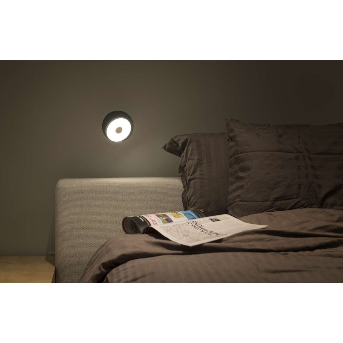 Gravy 5 in. LED Wall Light Hardwire Matte Black Body Matte Black Plate - Bees Lighting