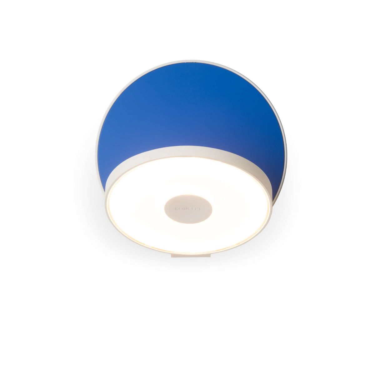 Gravy 5 in. LED Wall Light Plug In Matte White Body Matte Blue Plate - Bees Lighting