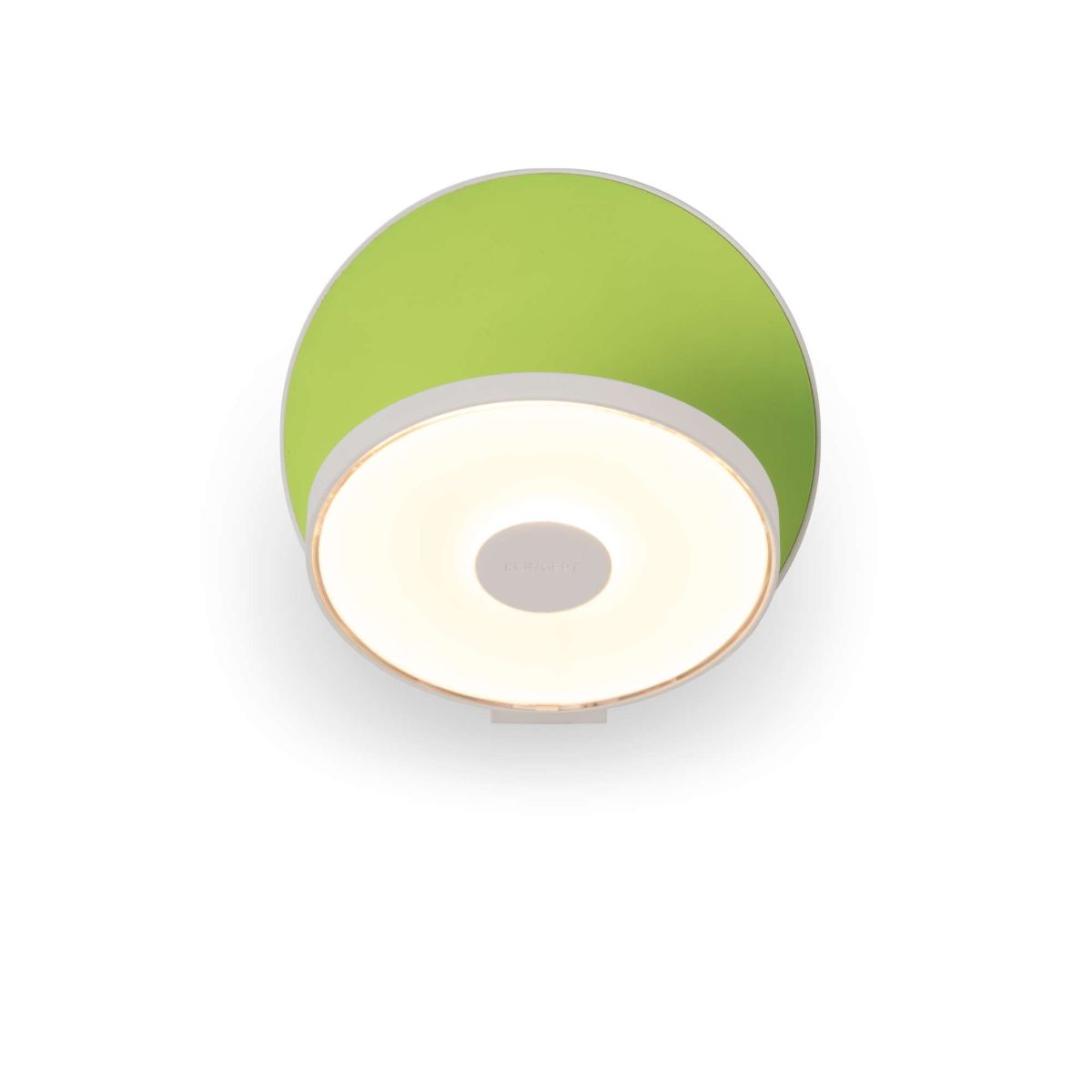 Gravy 5 in. LED Wall Light Plug In Matte White Body Matte Green Plate - Bees Lighting