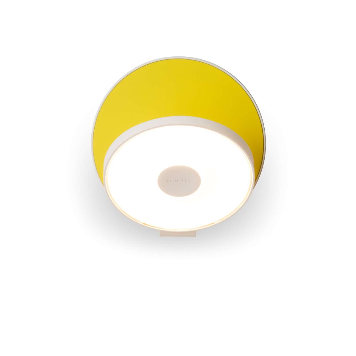 Gravy 5 in. LED Wall Light Hardwire Matte White Body Matte Yellow Plate - Bees Lighting