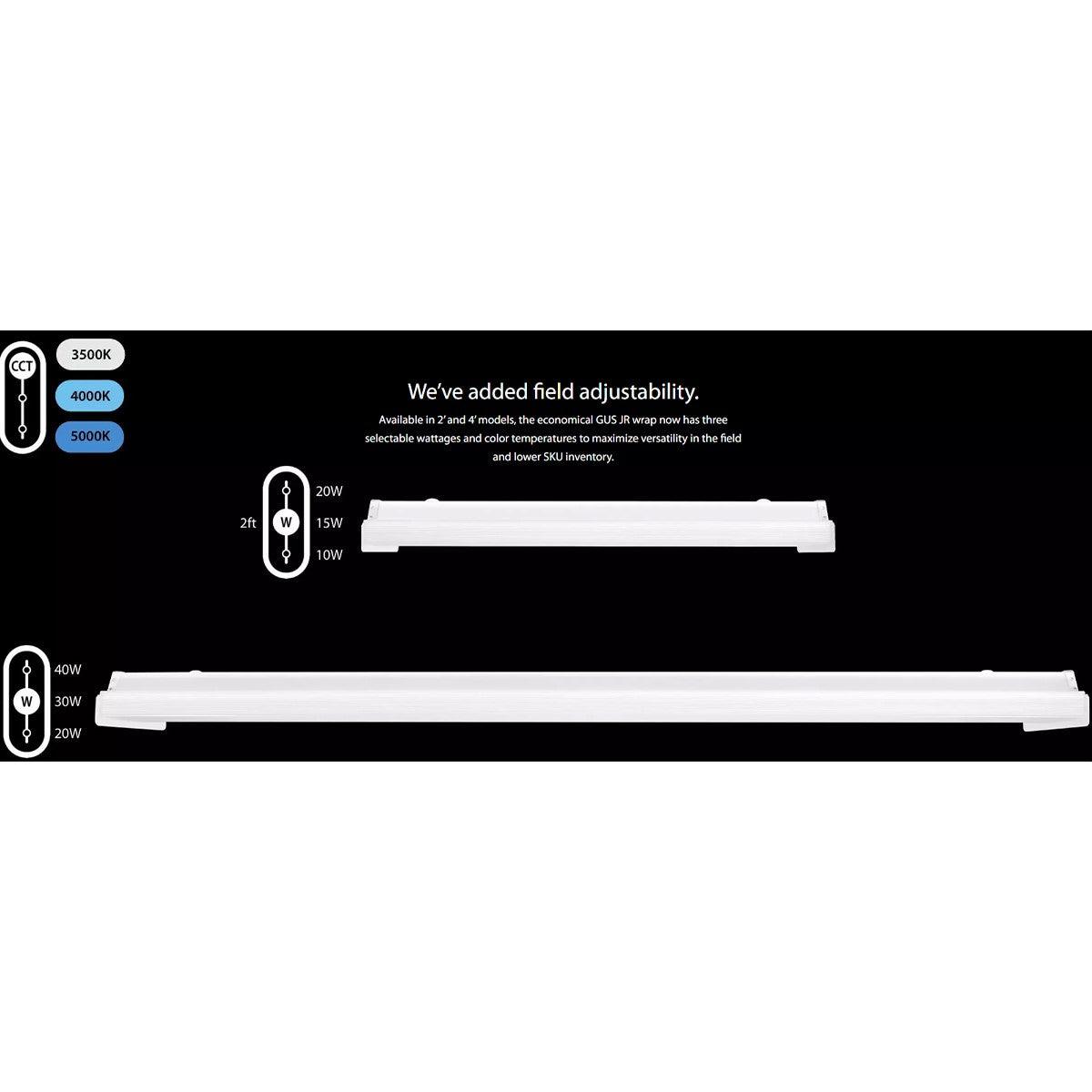 4ft LED Wrap Light, 20/40 Watts, 5540 Lumens, 35K/40K/50K, Prismatic Diffuser, 120-277V - Bees Lighting