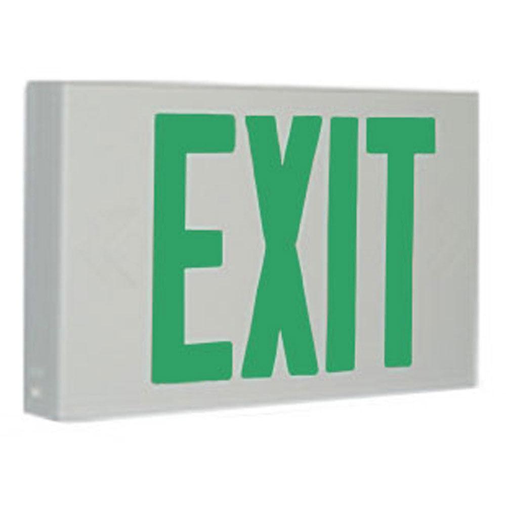 Exitronix GVEX-U-BP-WB-WH-R6, LED Exit Sign 120/277V with Battery and ...