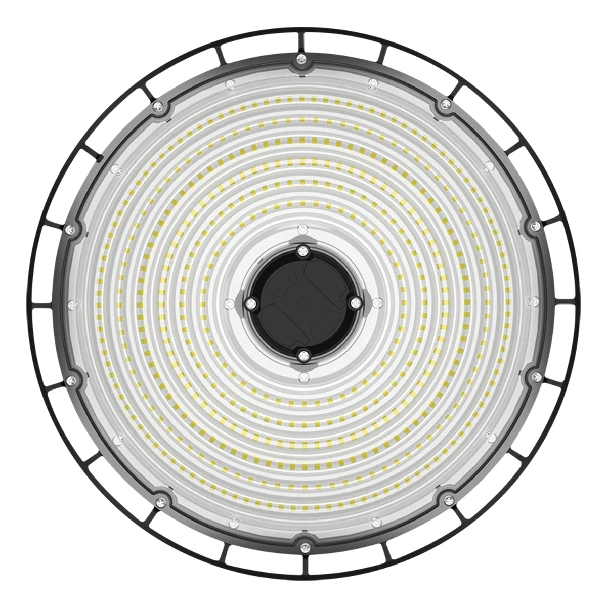 High Bay UFO LED Light, 37000 Lumens, 150/200/240W, 30K/40K/50K, 120/277V, Black