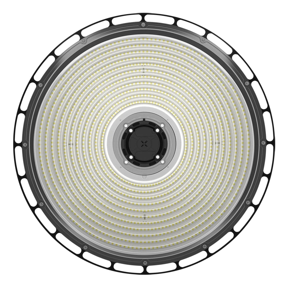 High Bay UFO LED Light, 79000 Lumens, 300/400/500W, 30K/40K/50K, 120/277V, Black - Bees Lighting