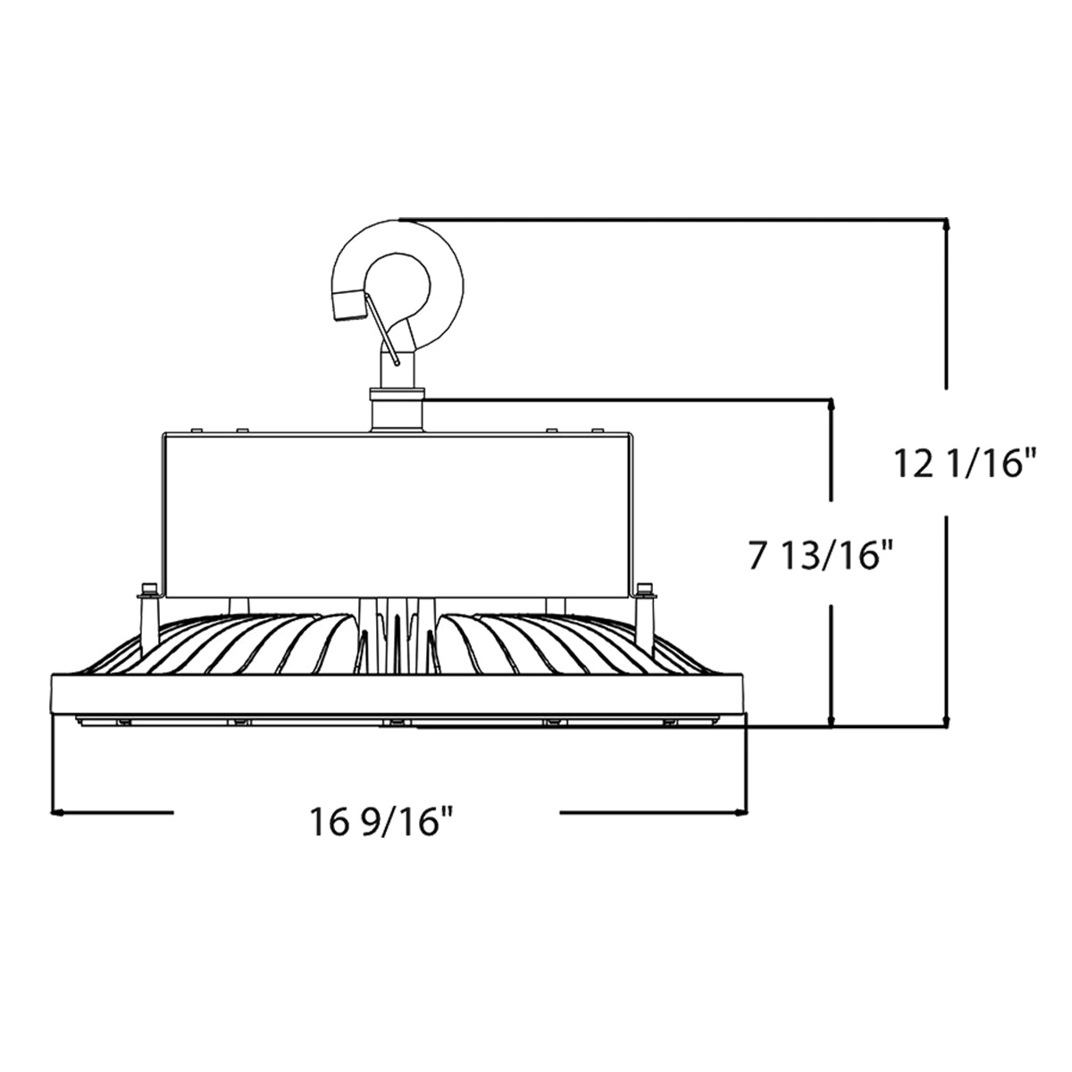 High Bay UFO LED Light, 79000 Lumens, 300/400/500W, 30K/40K/50K, 120/277V, Black - Bees Lighting