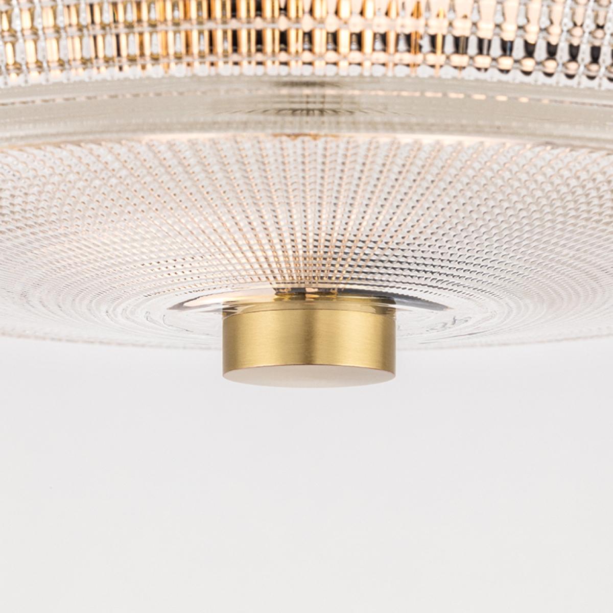 Lacey 10 in. 2 Lights Flush Mount Light Brass Finish