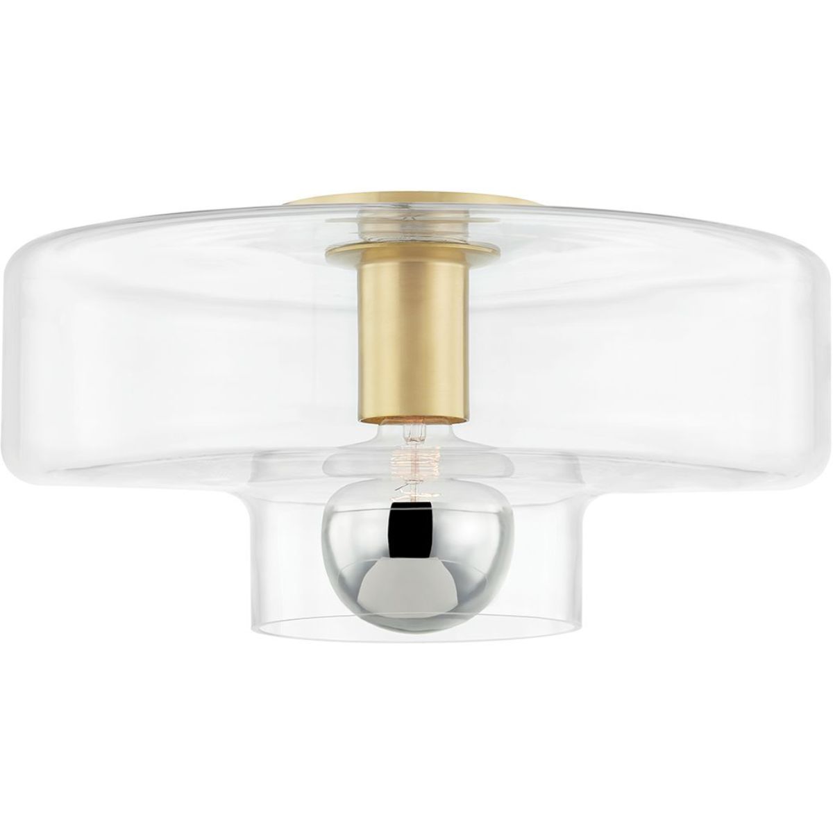 IONA 14 in. Flush Mount Light Brass Finish