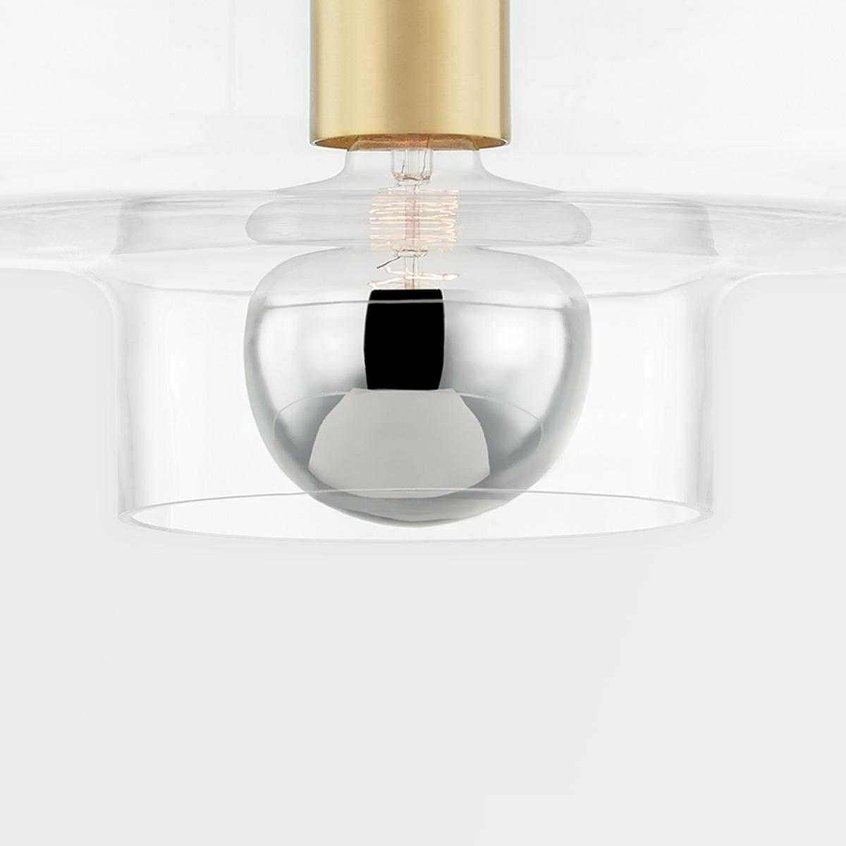 IONA 14 in. Flush Mount Light Brass Finish