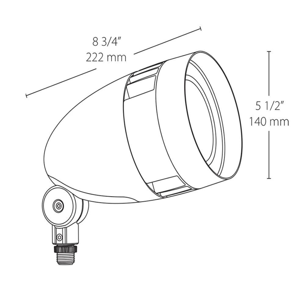 13W LED Landscape Flood Light 120-277V 3000K Bronze - Bees Lighting