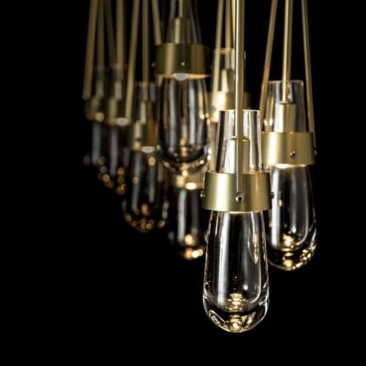 Link 45 in. 10 Lights Linear Pendant Light with Standard Height Clear Glass - Bees Lighting