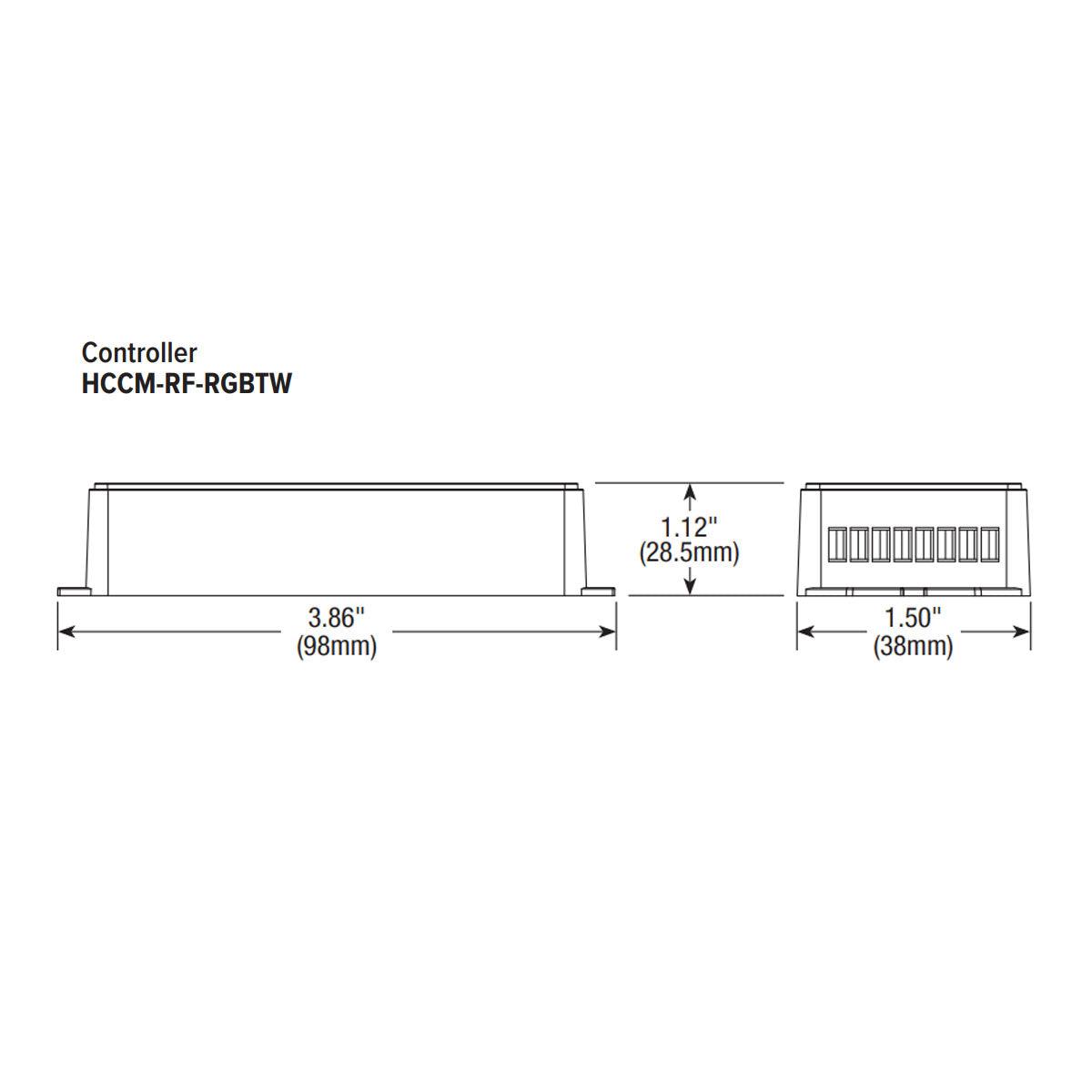 5 Channel RGBTW Controller with RF Remote with holder and mounting hardware - Bees Lighting