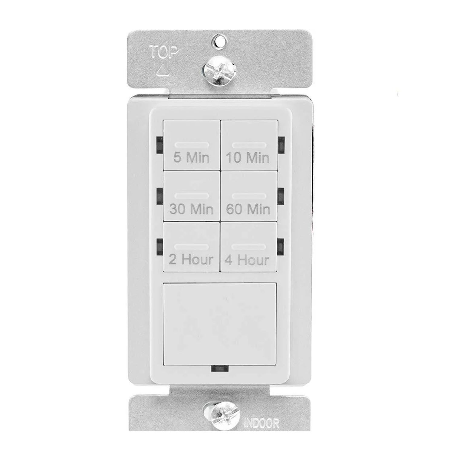 1000 Watts 4-Hour 7-Button Preset Countdown Timer Switch White - Bees Lighting