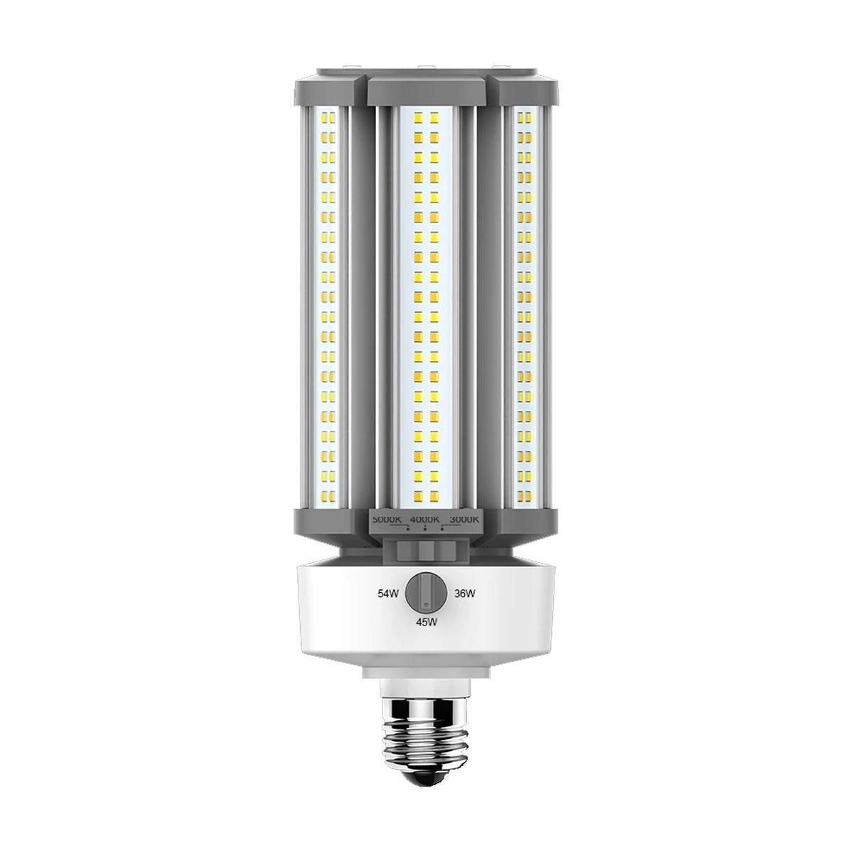 Post Top LED Lamp, 36W|45W|54W, 7850 Lumens, Selectable CCT, E26 Base, 120-277V - Bees Lighting