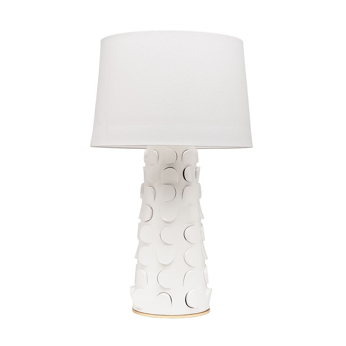 Naomi Table Lamp White Lustro with Gold Leaf Combo Finish